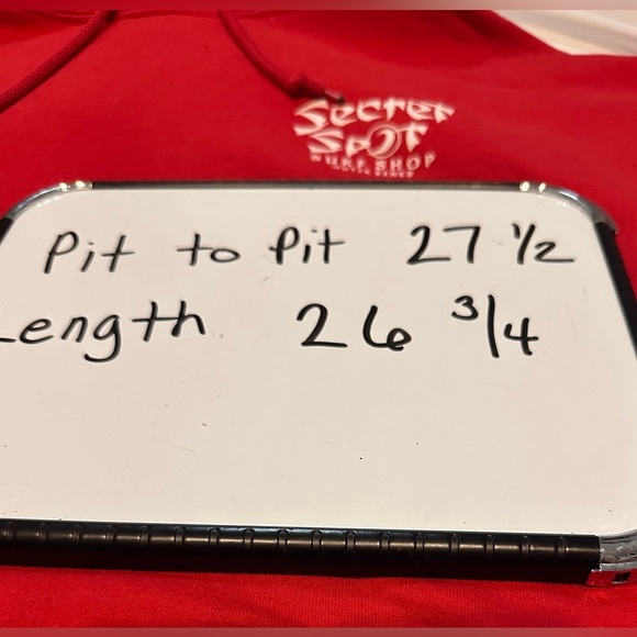 Secret Surf Shop Red Jimi Hendrix graphic hoodie sweatshirt environmental Sz XXL - Picture 7 of 7